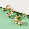 Nuggets 304 Stainless Steel Plastic Imitation Pearl Stud Earrings EJEW-M105-10G-3