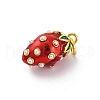 Brass Enamel Pendants KK-U066-06G-2