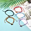 Adjustable Natural Gemstone Braided Bracelets BJEW-JB07026-3