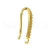 Rack Plating Brass Pave Cubic Zirconia Earring Hooks KK-O143-18G-2