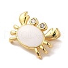 Rack Plating Brass Micro Pave Cubic Zirconia Pendants X-KK-U027-12-04G-2