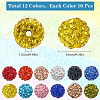 SUNNYCLUE 120Pcs 12 Colors Pave Disco Ball Beads RB-SC0001-12-2
