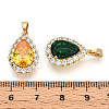 Brass Micro Pave Cubic Zirconia Pendants KK-N272-01G-M-3