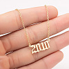 2010 Birth Year Number 201 Stainless Steel Pendant Cable Chain Necklaces FS-WGB5F08-48-1