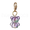 Handmade Lampwork Bear Pendant Decorations HJEW-JM03125-4
