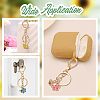  4 Sets Alloy Enamel Pendants Keychains KEYC-NB0001-36-6