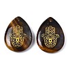 Natural Tiger Eye Pendants G-T122-73C-2