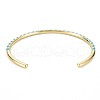 Twisted Brass Enamel Cuff Bangle BJEW-T020-02I-NF-2