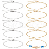 Unicraftale 20Pcs 2 Colors 304 Stainless Steel Cable Chain Link Bracelet Making STAS-UN0047-15-1