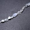 Natural White Rainbow Moonstones Nuggets Bead Strands G-O048-07-1