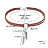 Bohemian Style Alloy Feather Charm & Synthetic Turquoise Pendant Choker Necklaces FS-WGABF31-01-2
