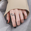 Wing Brass Adjustable Cuff Rings FS-WG2AEB3-01-2