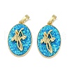Rack Plating Brass Pendants KK-U032-91G-04-1