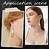 CREATCABIN 50Pcs Brass Leverback Earring Findings KK-CN0003-04-5