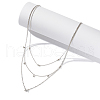 925 Sterling Silver 3 Layer Necklaces NJEW-L116-08P-2