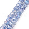 Spray Painted Imitation Jade Glass Beads Strands GLAA-P058-01A-07-1