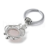 Natural Rose Quartz Keychain KEYC-H019-02P-03-2