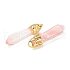 Bullet Cherry Quartz Glass Pendants G-E332-C30-G-3