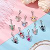 9Pcs Angel Glass Pendant Decorations HJEW-JM02883-1