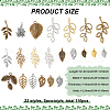 110Pcs 22 Style Tibetan Style Alloy Pendants TIBEP-FG0001-11-2