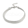 Non-Tarnish 304 Stainless Steel Herringbone Chain Bracelet BJEW-D028-02D-01P-1