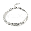 304 Stainless Steel Herringbone Chain Bracelet BJEW-D028-02D-01P-1