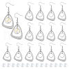 DIY Blank Dome & Teardrop 304 Stainless Steel Dangle Earring Making Kit EJEW-UN00003-1