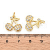 Brass Micro Pave Cubic Zirconia Pendants KK-N265-29G-3