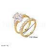 925 Sterling Silver Micro Pave Cubic Zirconia Stackable Finger Rings UD9472-2-2