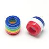 Opaque Stripe Resin European Beads RESI-S344-M-2