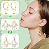   Brass Leverback Earring Findings with Jump Rings & Brass Rings DIY-PH0023-17-6