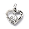 Brass Micro Pave Cubic Zirconia Charms ZIRC-F131-08P-2