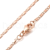 1.5mm Rack Plating Brass Oval Link Chain Necklaces for Women Men MAK-L044-32RG-2