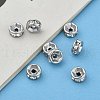 316 Surgical Stainless Steel Rhinestone Spacer Beads STAS-L285-001P-02-5