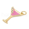 Brass Pave Cubic Zirconia 
Pendants KK-U062-55G-04-2