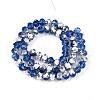 Electroplate Transparent Glass Beads Strands EGLA-A034-T8mm-M03-2