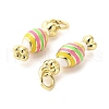 Brass Enamel Pendants KK-M324-12G-2