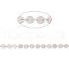 Anti-Tarnish Rhodium Plated 925 Sterling Silver Flat Round Link Chains STER-NH0001-27B-P-2