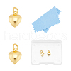 Unicraftale 2Pcs 925 Sterling Silver Puffed Heart Charms with Jump Rings STER-UN0001-61G-7