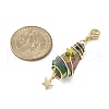 Wire Wrapped Nuggets Electroplated Natural Quartz Crystal Pendant Decorations HJEW-JM03127-07-3