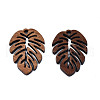 Natural Walnut Wood Pendants WOOD-N011-003-2