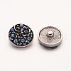 Flat Round with Mixed Style Zinc Alloy Jewelry Snap Buttons ALRI-R019-M-3