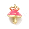 Real 18K Gold Plated Rack Plating Brass Enamel Charms KK-M293-23G-02-1