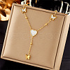 304 Stainless Steel Cubic Zirconia Pendant Necklaces FS-WG8DFC4-07-1