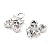 Brass Micro Pave Cubic Zirconia Pendants KK-P271-04P-B-2