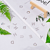 304 Stainless Steel Alphabet Letter Charms STAS-PH0019-70-3