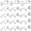 SUNNYCLUE 300Pcs 3 Style 304 Stainless Steel Flat Round Blank Peg Earring Posts STAS-SC0007-32-1