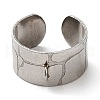 Non-Tarnish 304 Stainless Steel Open Cuff Ring Components STAS-C079-04P-2