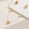 Cube Acrylic & Iron Flat Round Link Chain Long Necklaces for Women SF2895-2-4