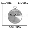 304 Stainless Steel Pendant Cabochon Settings PW-WG002AB-04-2